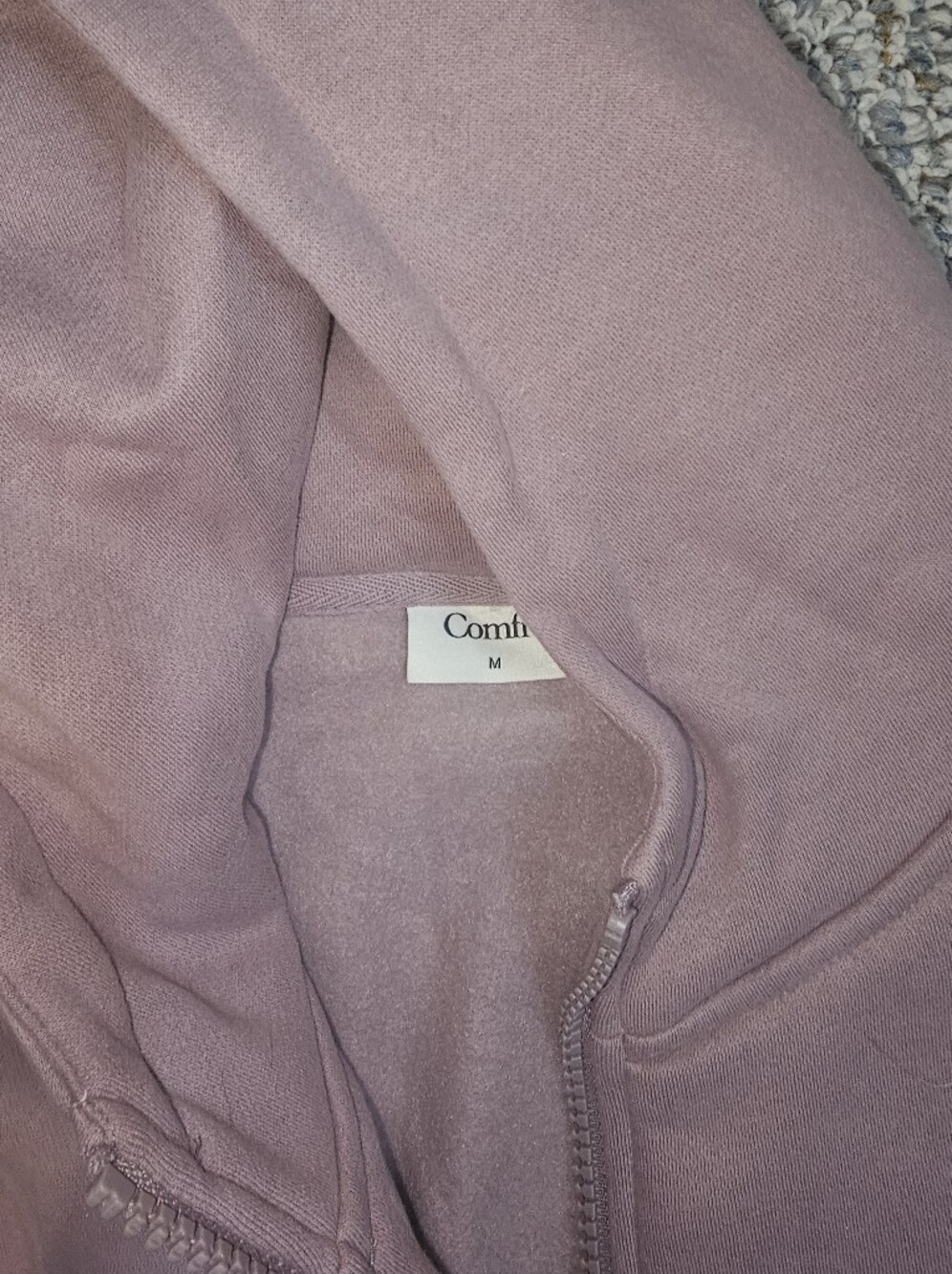 NWT COMFRT Zip Up Sweatshirt Size M - Picture 4 of 5